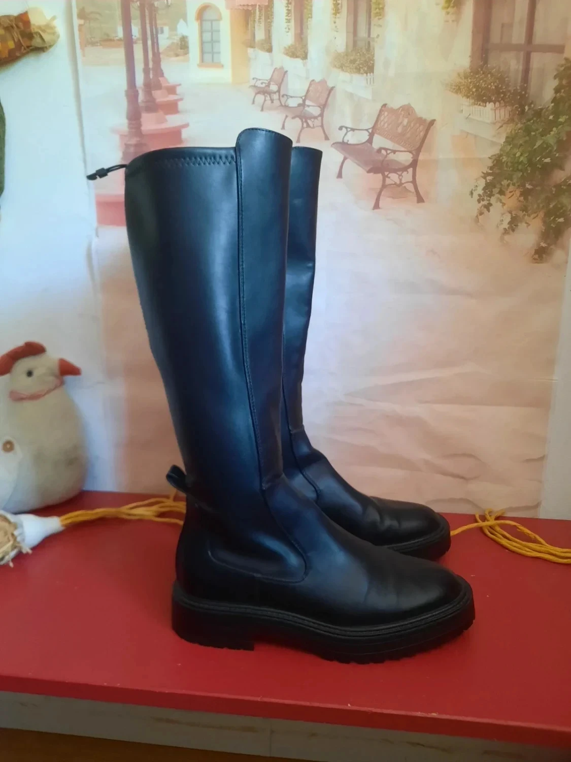 🥀Bottes en simili cuir, doublées, femme 39.ZARA.